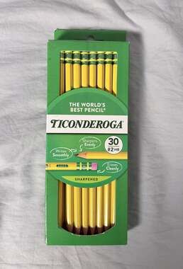Ticonderoga #2 HB Sharpened Pencils 30 Count Box *2 available